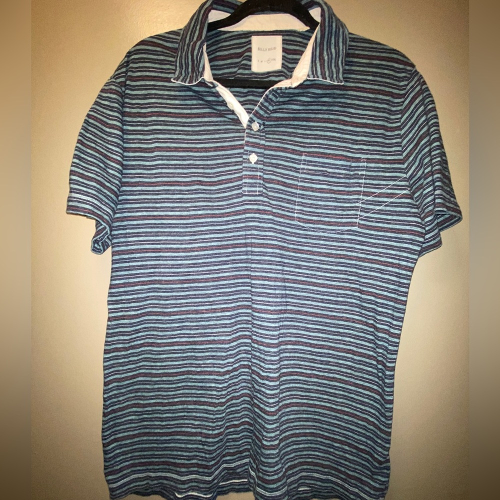 Billy Reid striped polo